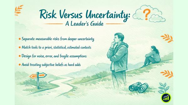 Risk Versus Uncertainty: A Leader's Guide